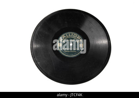 Long record player en bakélite des années 1930 par la compagnie de disques Kalliope. L'une des plus anciennes entreprises de l'Allemagne qui s'est arrêté en 1933. Banque D'Images