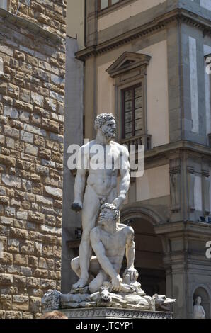 Hercule et Cacus par Bandinelli (1533) Banque D'Images