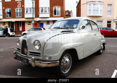 1962 bien conservé à droite berline SAAB 96 Banque D'Images