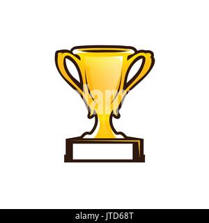 Prix Gold Cup, icône illustration design, isolé sur fond blanc. Illustration de Vecteur