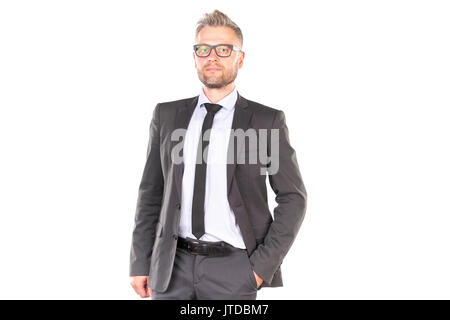 Beau et confident businessman Banque D'Images
