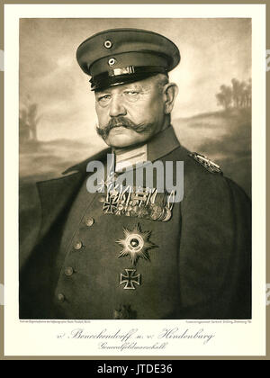 Von Hindenburg studio portrait officiel Ludwig Hans Anton von Beneckendorff und von Hindenburg 2e président de l'Empire allemand République de Weimar réussi par Adolf Hitler Banque D'Images