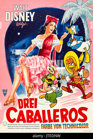 L'AFFICHE DE FILM TROIS CABALLEROS (1944) Banque D'Images