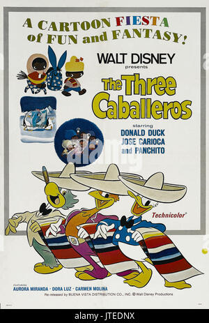 L'AFFICHE DE FILM TROIS CABALLEROS (1944) Banque D'Images