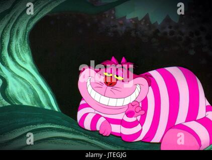 CHESHIRE CAT d'ALICE AU PAYS DES MERVEILLES (1951) Banque D'Images