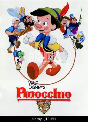 Affiche de film Pinocchio (1940) Banque D'Images