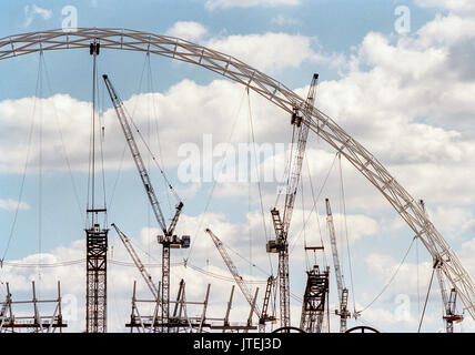 La construction du nouveau stade de Wembley Banque D'Images