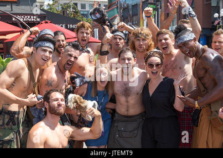 L'équipe de promotion Outlander à Comic Con 2017 à San Diego. Banque D'Images