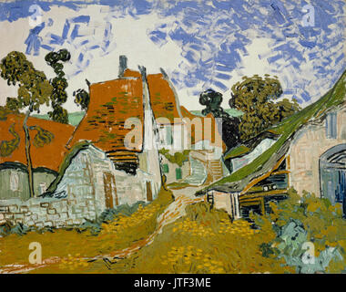 Vincent van Gogh Rue d'Auvers sur Oise Banque D'Images