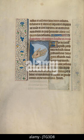 Willem Vrelant (flamande, est mort, 1481 1454 Actif 1481) La main gauche du Christ avec plaie Banque D'Images