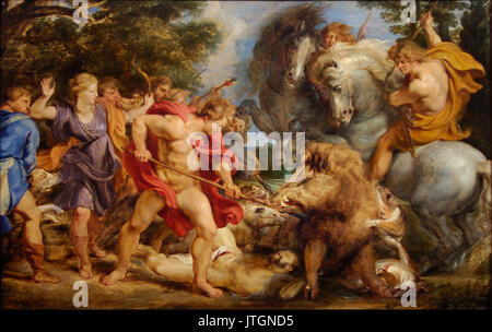 Rubens, Calydonian Boar Hunt c1641f Banque D'Images