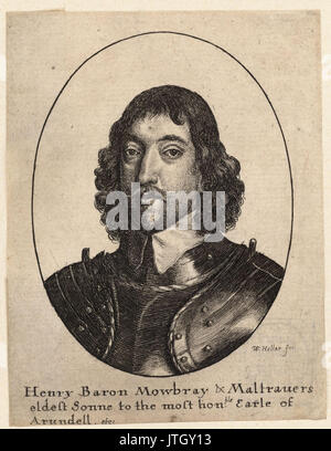 Place Wenceslas Hollar Henry Howard, Seigneur Mowbray 2 Banque D'Images