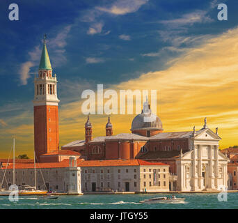 La basilique de San Giorgio Maggiore est un 16e siècle église bénédictine sur l'île du même nom à Venise, Italie Banque D'Images