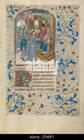 Willem Vrelant (flamande, est mort, 1481 1454 Actif 1481) Le Christ devant Pilate Banque D'Images