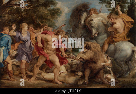 Peter Paul Rubens Le Calydonian Boar Hunt Banque D'Images