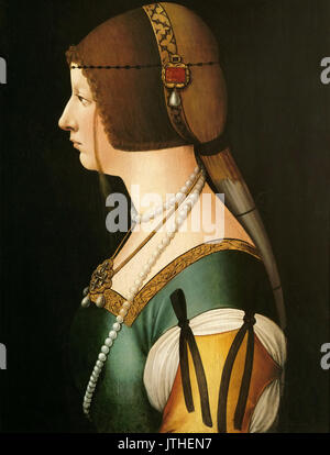 Ambrogio de Predis (atelier) Bianca Maria Sforza (Kunsthistorisches Museum Wien) Banque D'Images