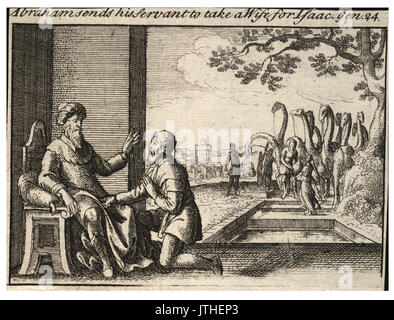 Place Wenceslas Hollar le serviteur d'Abraham et de Nachor à l'État (3) Banque D'Images