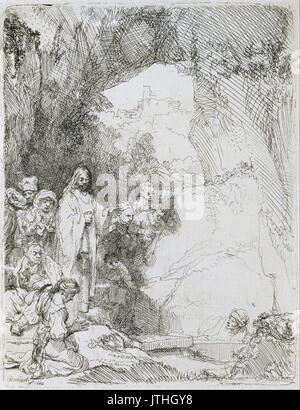 Rembrandt van Rijn la résurrection de Lazare Banque D'Images