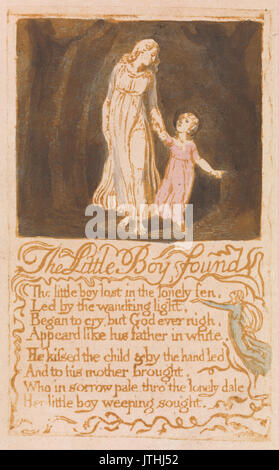 Chansons de l'innocence, de copie G, 1789 (Yale Center for British Art) Le petit garçon 21 Objets trouvés Banque D'Images