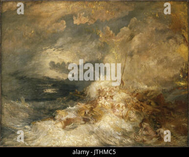 Turner un incendie en mer Banque D'Images