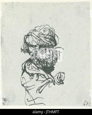 Tête de Rembrandt d'un Oriental d'un turban Banque D'Images