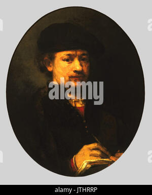 Autoportrait de Rembrandt avec un cahier d'FAMSF Banque D'Images