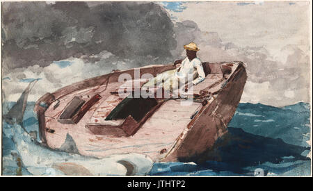 Winslow Homer le Gulf Stream (aquarelle) Banque D'Images