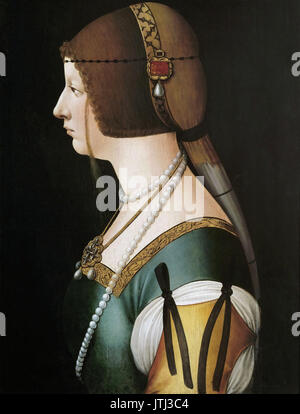 Ambrogio de Predis (atelier) Bianca Maria Sforza (Kunsthistorisches Museum Wien)FXD Banque D'Images