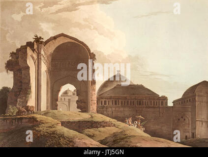 Ruines du Palais Thirumalai Nayak de Madurai Banque D'Images