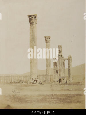 James Robertson Vue sur le Temple de Zeus olympien à partir de l'ouest Banque D'Images