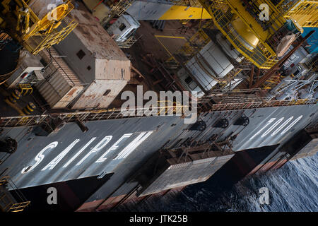 Le saipem 7000 le levage lourd navire. crédit : lee ramsden / alamy Banque D'Images