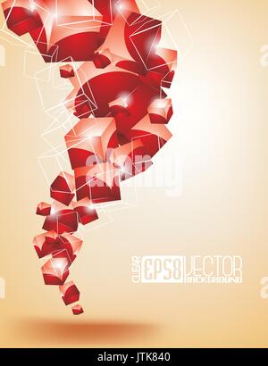 Abstract vector background avec des cubes. Illustration de Vecteur