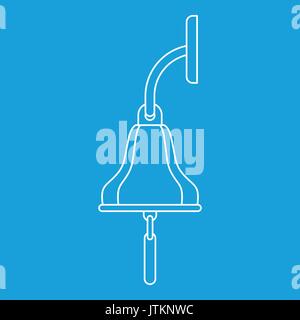 Icône de cloche de navire contours Illustration de Vecteur