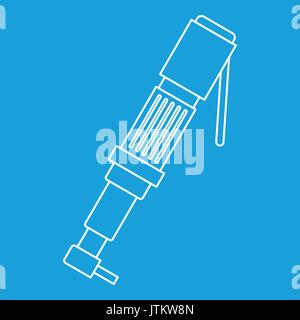 Icône tournevis pneumatique contours Illustration de Vecteur