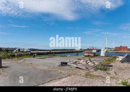 Bramley Moore Dock, Liverpool. L'emplacement du nouveau stade d'Everton FC qui se déplacera à partir de leur emplacement de Goodison Park