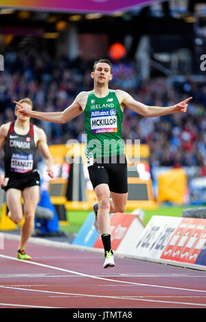 Michael McKillop remporte le T37 1500m au Championnat du monde de para-athlétisme 2017 London Stadium Banque D'Images