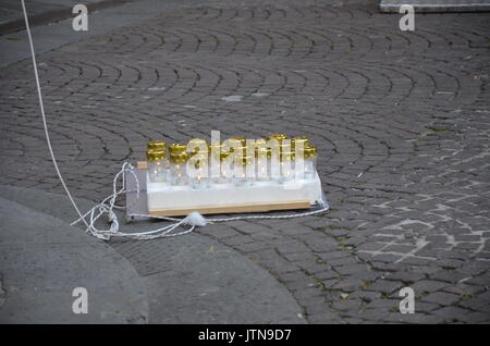 Pise, Italie dans les rues de la ville, allumés pour San Ranieri Luminara Banque D'Images