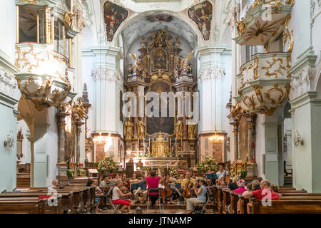 Inneraum Schwanenburg der im sonde Saint Pierre, Salzburg, Österreich | répétition à l'église de Saint Pierre, Salzbourg, Autriche Banque D'Images