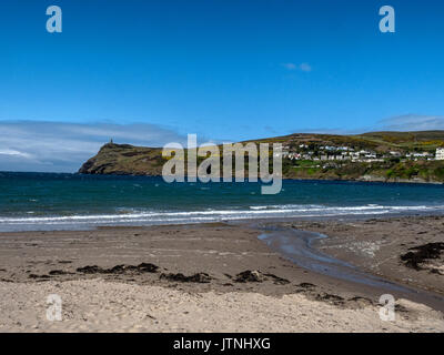 Port Erin, l'île de Man : vers la tête et Milner's Bradda Printing Tower Banque D'Images