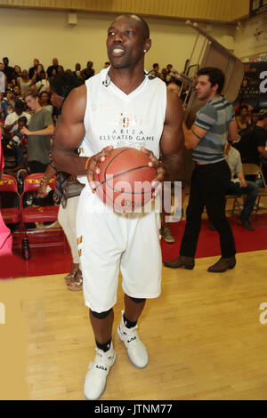 Ariza des Game Awards (AEGA) Celebrity Charity Basketball Game, à William Howard Taft Charter High School dans le quartier de Woodland Hills Los Angeles, Californie. En vedette : Terrell Owens Où : Los Angeles, California, United States Quand : 08 Jul 2017 Guillermo/WENN.com Proano Banque D'Images