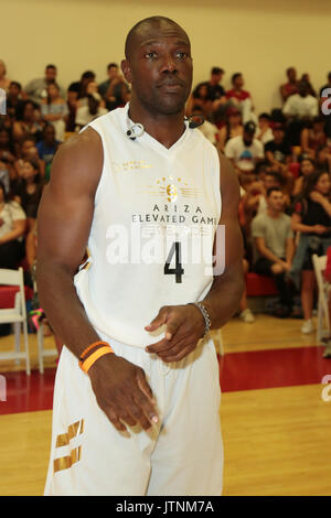 Ariza des Game Awards (AEGA) Celebrity Charity Basketball Game, à William Howard Taft Charter High School dans le quartier de Woodland Hills Los Angeles, Californie. En vedette : Terrell Owens Où : Los Angeles, California, United States Quand : 08 Jul 2017 Guillermo/WENN.com Proano Banque D'Images