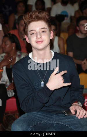 Ariza des Game Awards (AEGA) Celebrity Charity Basketball Game, à William Howard Taft Charter High School dans le quartier de Woodland Hills Los Angeles, Californie. Avec : Thomas Barbusca Où : Los Angeles, California, United States Quand : 08 Jul 2017 Guillermo/WENN.com Proano Banque D'Images