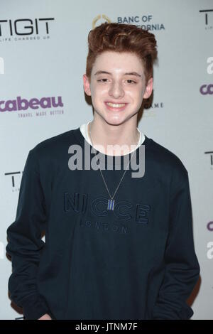 Ariza des Game Awards (AEGA) Celebrity Charity Basketball Game, à William Howard Taft Charter High School dans le quartier de Woodland Hills Los Angeles, Californie. Avec : Thomas Barbusca Où : Los Angeles, California, United States Quand : 08 Jul 2017 Guillermo/WENN.com Proano Banque D'Images