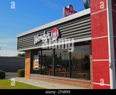 Wendy's fast food restaurant, Californie Banque D'Images