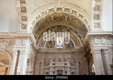 Sanctuaire de la renaissance de la Madonna di San Biagio à Montepulciano en Val d'Orcia énumérés dans la liste du patrimoine mondial par l'UNESCO, Toscane, Italie. 31 Juillet 2016 © Banque D'Images