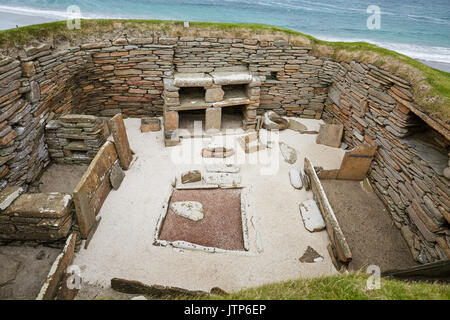 Site préhistorique écossais à Orkney. Skara Brae. L'Ecosse Banque D'Images