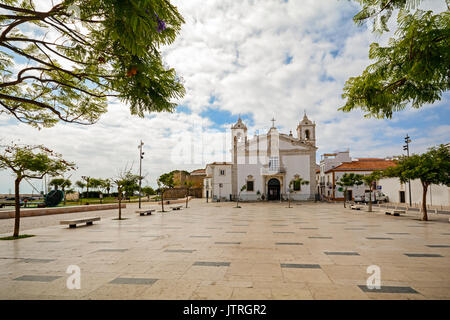 Voir à l'église Igreja de Santo Antonio dans la vieille ville du centre historique de Lagos, Algarve Portugal Banque D'Images