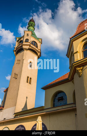 Ancien phare à Sopot, Pologne. Banque D'Images