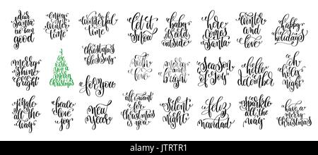 Heureux nouvel an fête vacances citations lettrage main Illustration de Vecteur