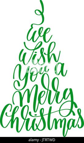 Nous vous souhaitons un joyeux noël part citer positive lettrage Illustration de Vecteur